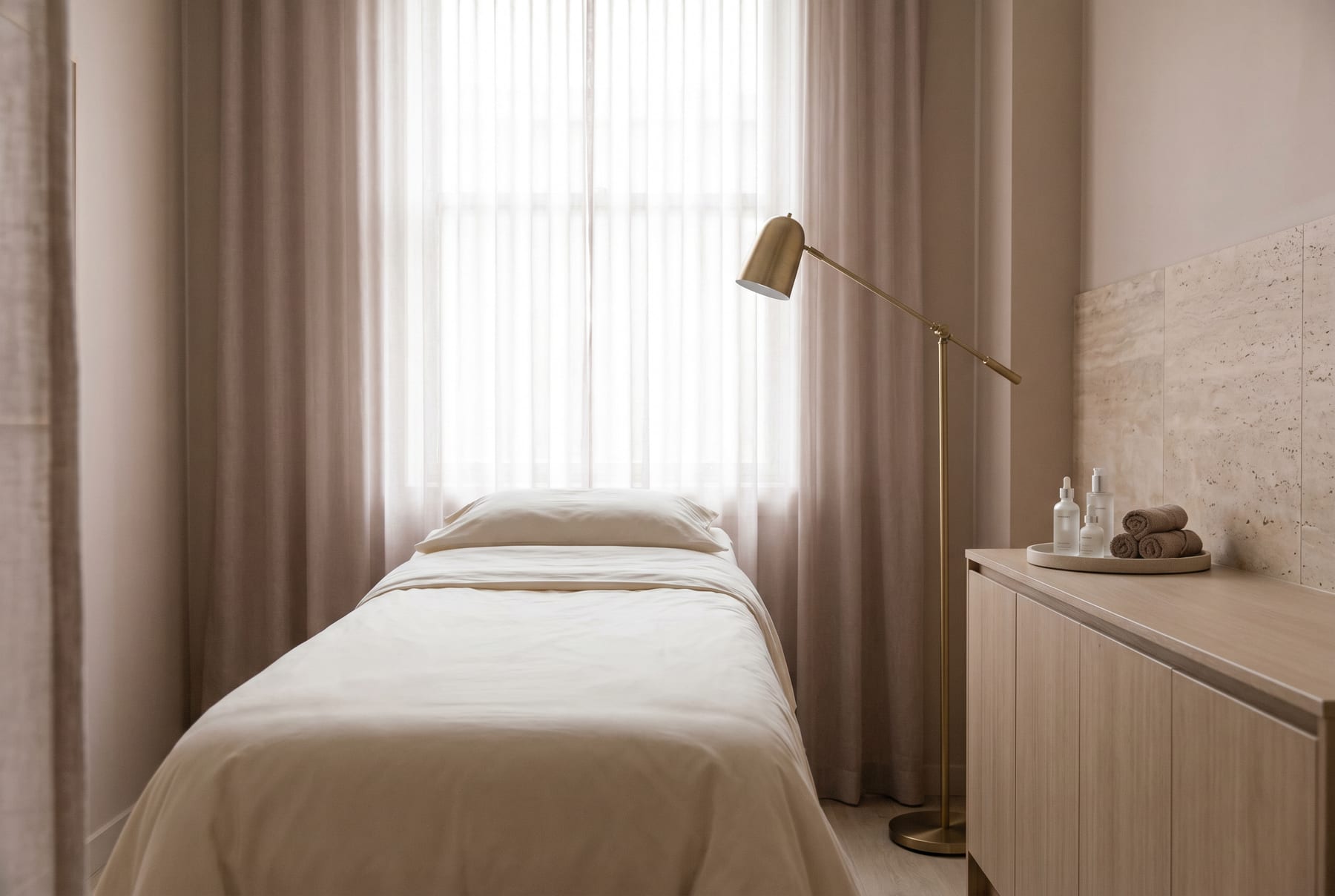 Treatment room at Jazzy Mae's Aesthetics